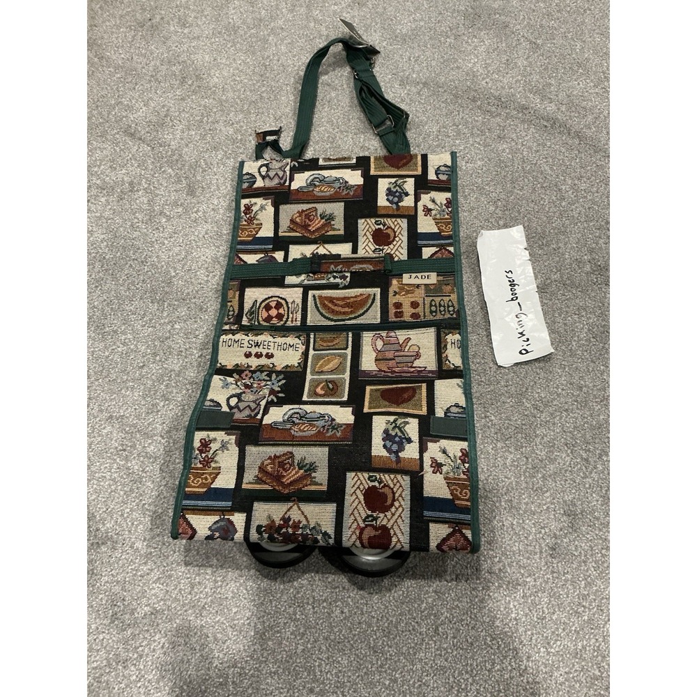 Vintage Jade Rolling Tapestry Tote Bag: Home Sweet Home Market Shopper